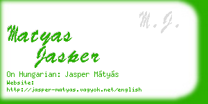 matyas jasper business card