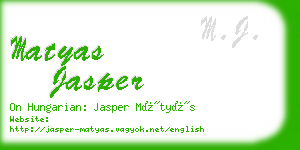 matyas jasper business card